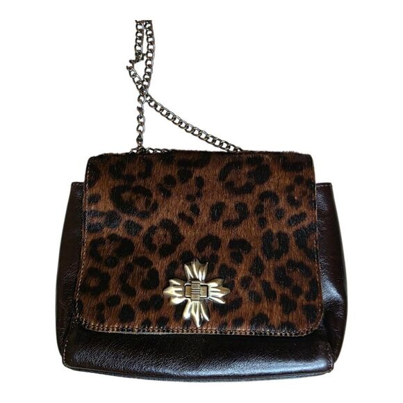 PATRICIA NASH Harlow Flap Bag in Leopard Haircalf - Picture 1 of 8
